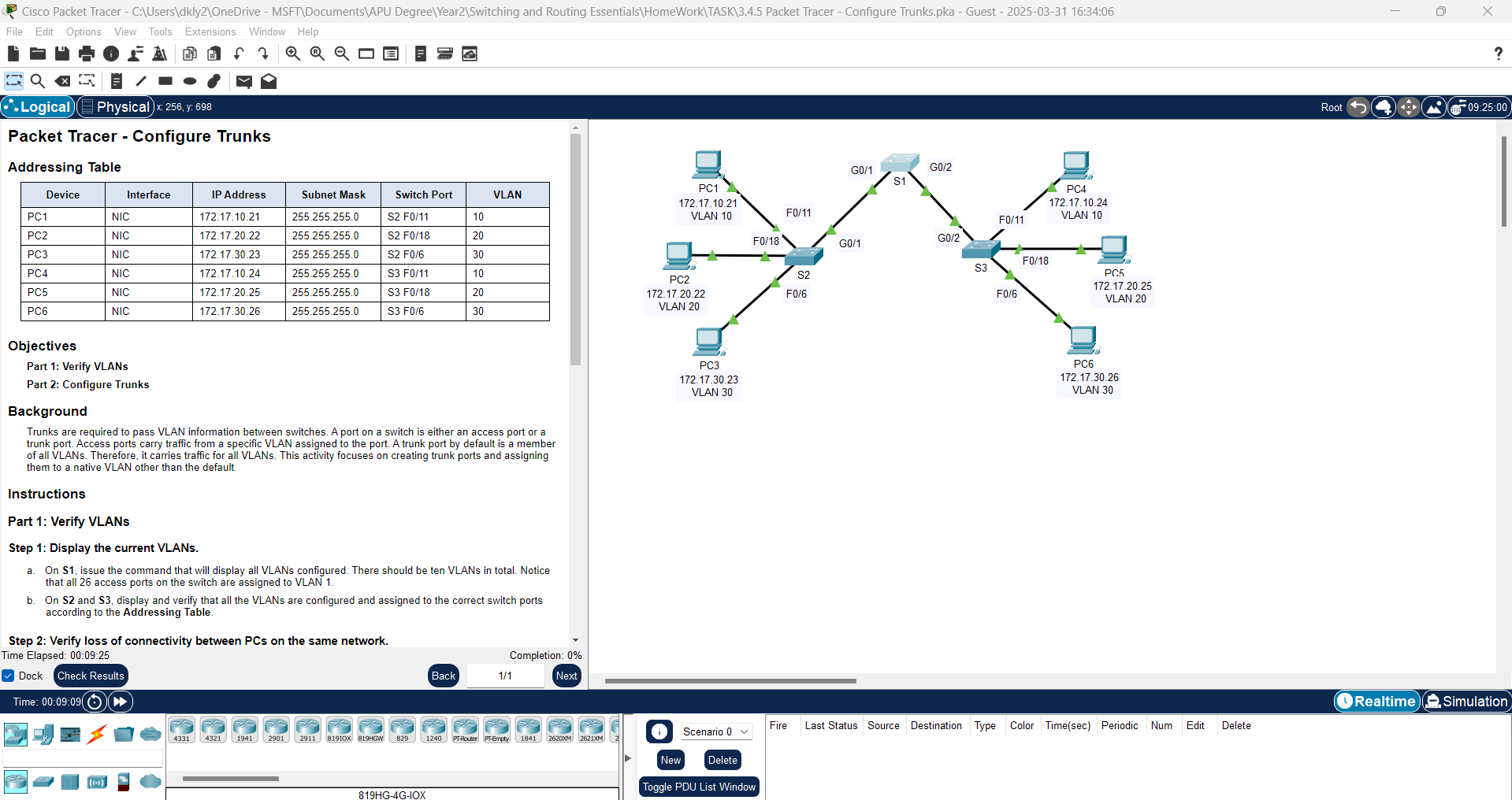 3.4.5 Packet Tracer - Configure Trunks | Cisco VLAN Trunking Guide